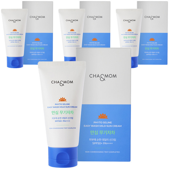 차앤맘 유아용 피토세린 이지워시 마일드 선크림 SPF50+ PA PA++++, 4개, 60ml