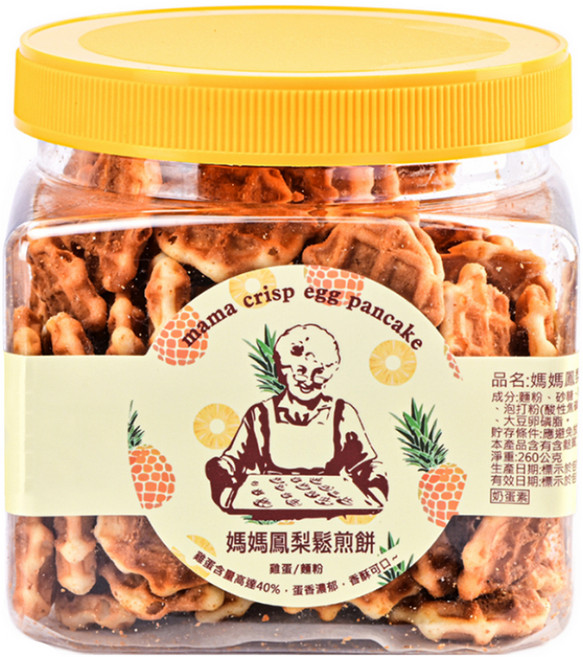 恩澤食品 媽媽鳳梨鬆煎餅, 260g, 1罐