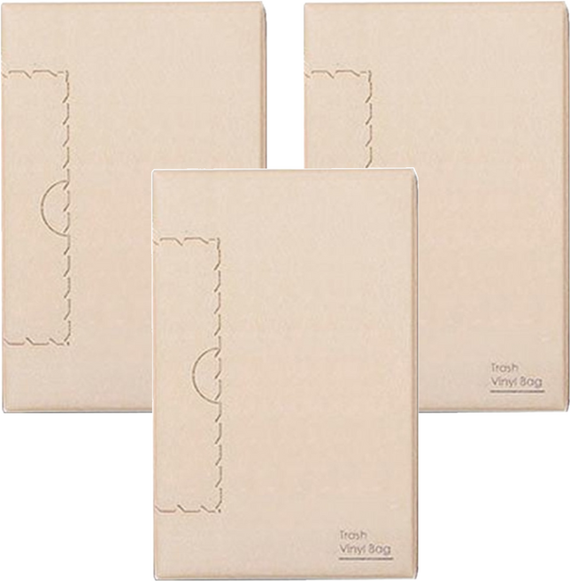 DAMDA PLASTIC 易撕捲黑色分類垃圾袋, 3個, 20L