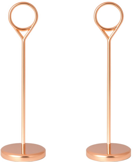 코코로이 스테인리스 스틸 라운드 메모꽂이, 로즈골드, 2개