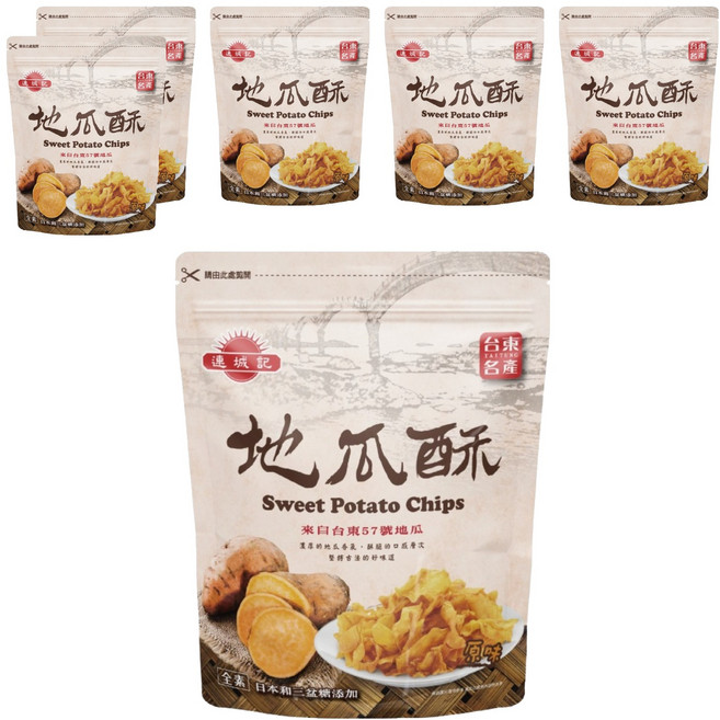 連城記 地瓜酥 原味 全素, 6包, 140g