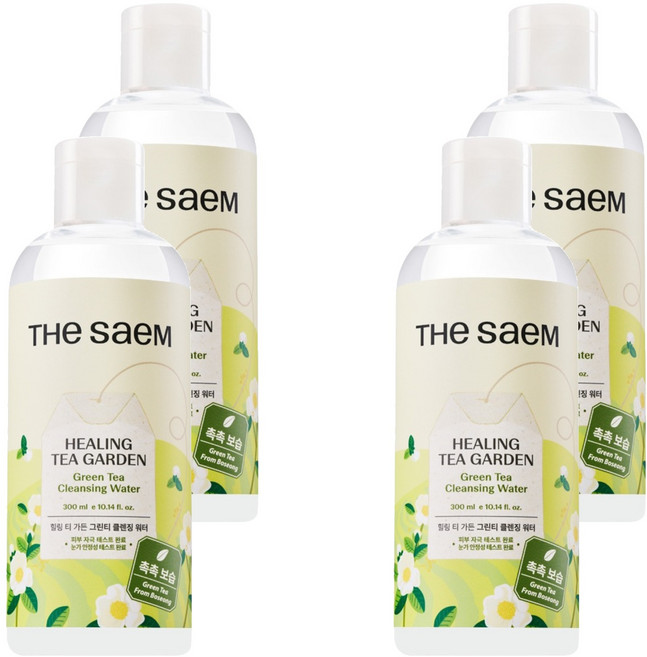 더샘 힐링 티 가든 그린티 클렌징 워터, 300ml, 4개