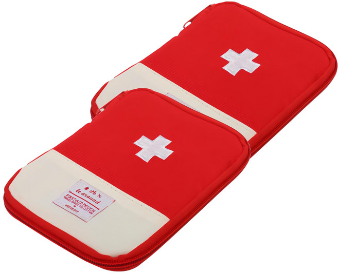 가정 비상약 휴대용 파우치 대형 응급처치 구급세트, 2개