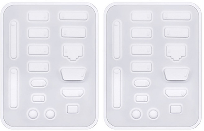 스타리움 노트북 각종 포트 실리콘 먼지 마개 보호캡, 화이트, 2개