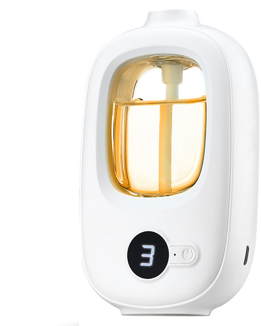 Sunland 智能香薰機 噴霧機 + 精油 + 充電線 + 棉棒 + 說明書 + 掛勾貼片 126 x 77 x 33mm 香格里拉 65g, SLCD006, 白色