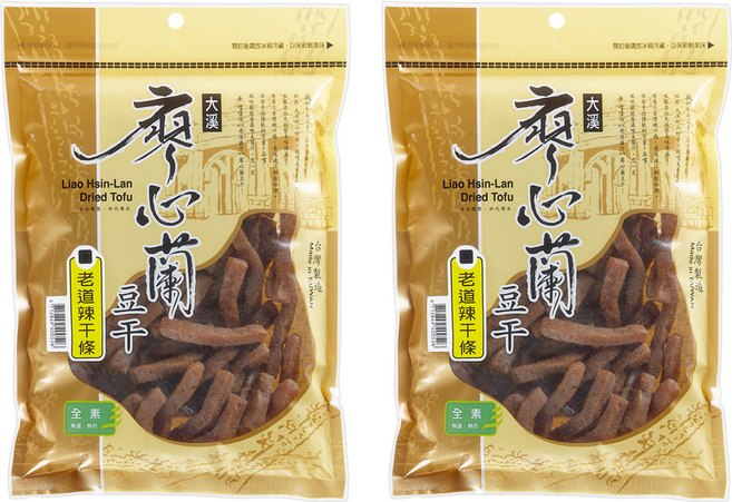 大溪廖心蘭豆干 老道辣干條 大, 320g, 2包