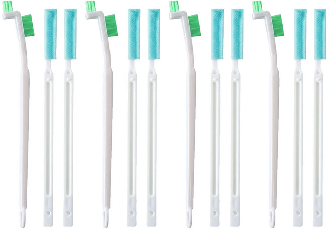 小麥購物 杯蓋隙縫刷3件套 E101 20g, 白色 + 綠色 + 藍色, 4組