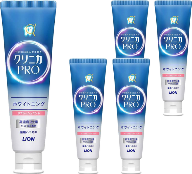 LION 獅王 固齒佳PRO 酵素亮白牙膏 覆盆莓薄荷, 95g, 5條