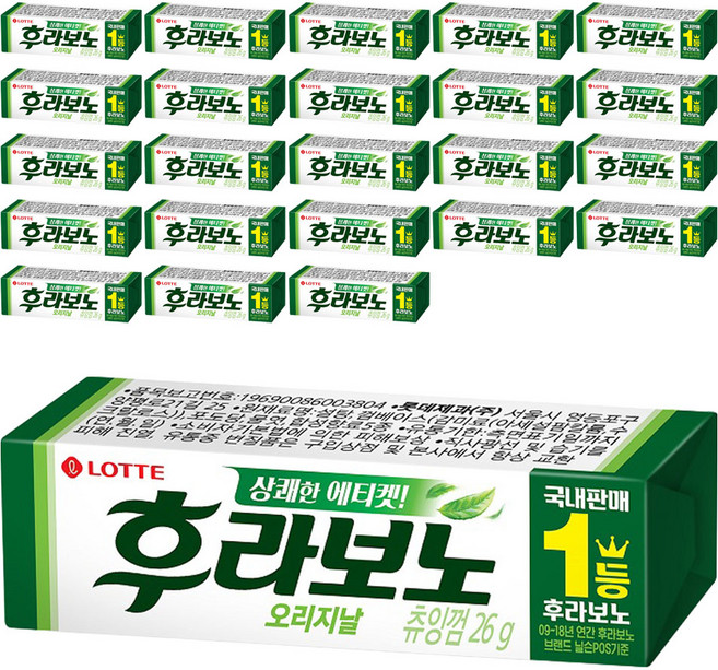 롯데웰푸드 후라보노 오리지날 9p, 26g, 24개