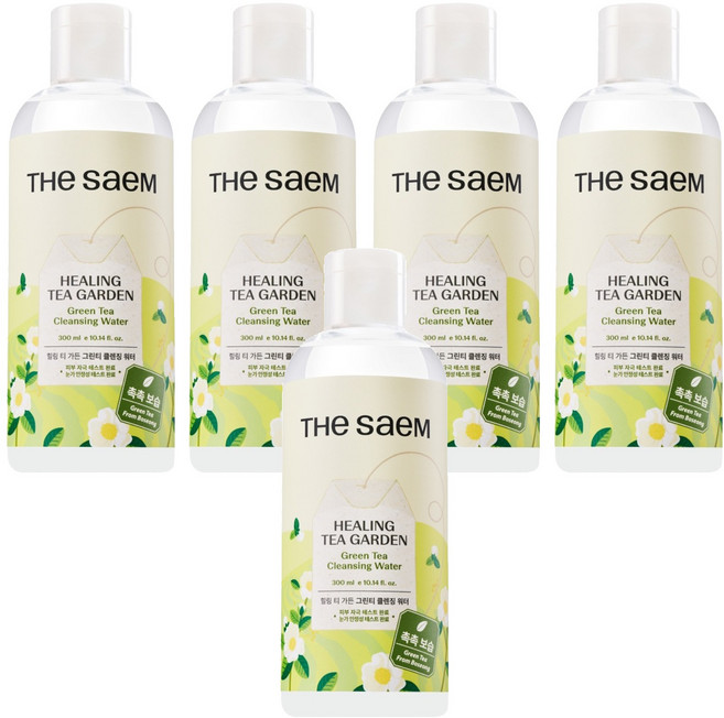 더샘 힐링 티 가든 그린티 클렌징 워터, 300ml, 5개