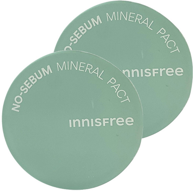 INNISFREE 台灣公司貨 無油無慮礦物控油蜜粉餅 8.5g, 78511, 2個