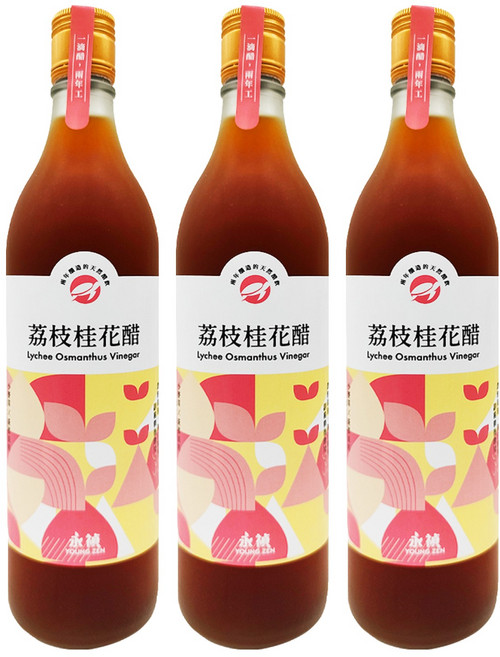 永禎 荔枝桂花醋, 600ml, 3瓶
