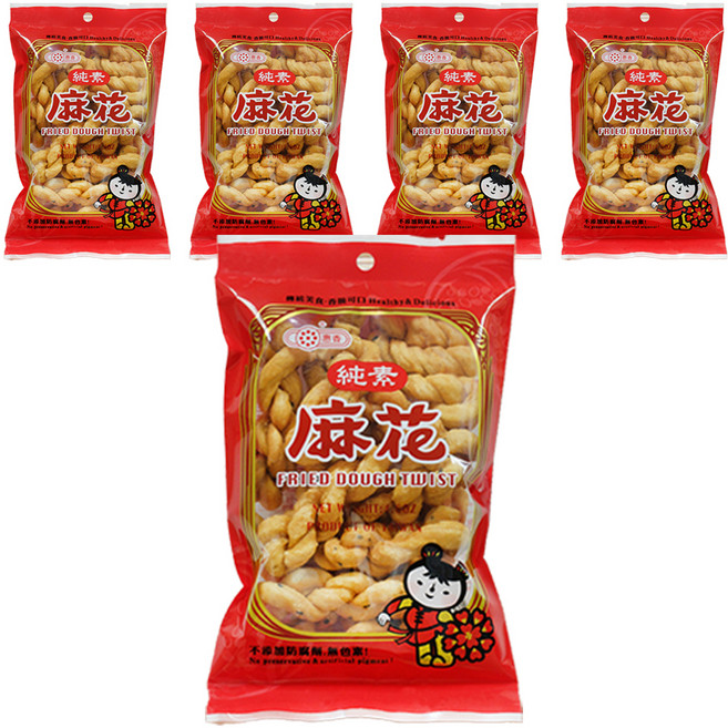 惠香 純素 麻花, 110g, 5包
