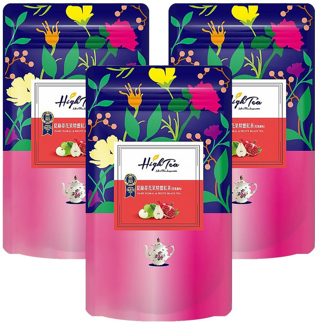 High Tea 伂橙 夏綠蒂花果精靈紅茶, 3g, 12入, 3袋