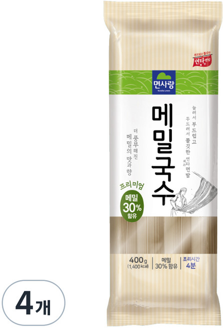 면사랑 프리미엄 메밀국수, 4개, 400g