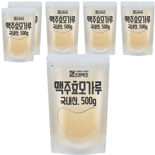 조은약초 프리미엄 맥주효모가루, 6개, 500g