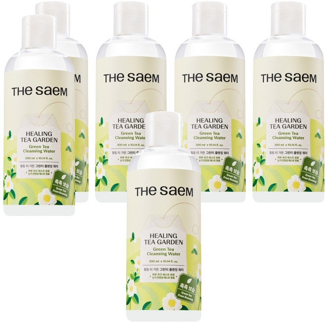 더샘 힐링 티 가든 그린티 클렌징 워터, 300ml, 6개