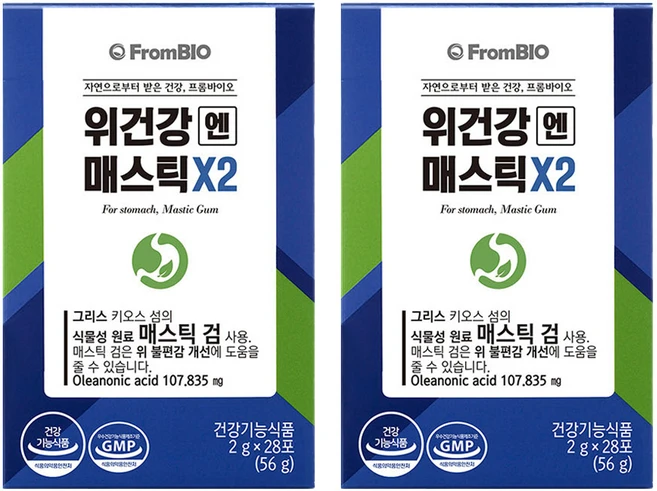 프롬바이오 정품 위건강엔 매스틱X2, 56g, 2개 - 쿠팡