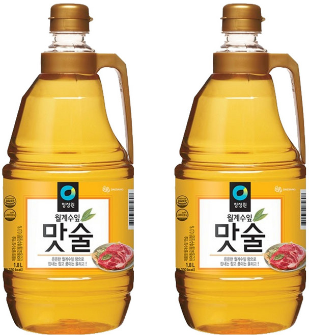 청정원 월계수잎 맛술, 1.8L, 2개