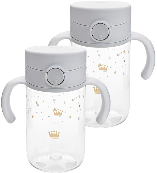 릿첼 아스타 유아용 드링킹컵, 320ml, 2개, 라이트그레이