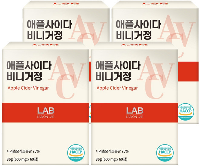 비디컬 정품 애플 사이다 비니거 정, 60정, 4개