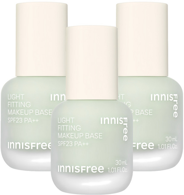 이니스프리 라이트 피팅 메이크업 베이스 30ml, 02 그린, 3개