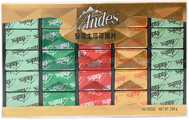 Andes 安迪士 綜合可可薄片禮盒, 236g, 1盒