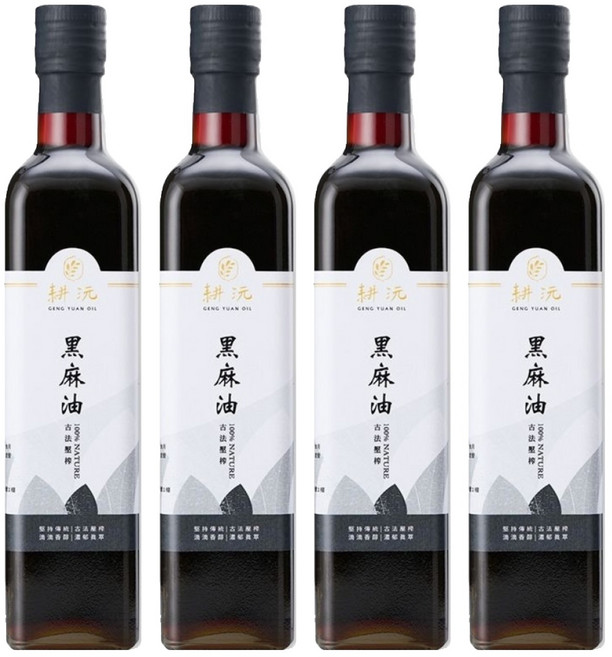 GENG YUAN 耕沅 100%古法壓榨黑麻油, 500ml, 4瓶