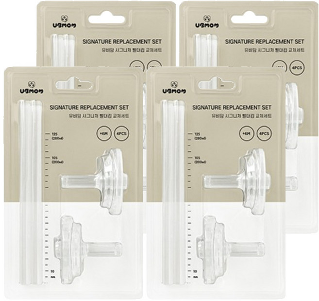 유비맘 빨대컵 교체세트, 4개