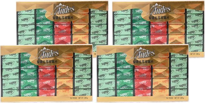 Andes 安迪士 綜合可可薄片禮盒, 236g, 4盒