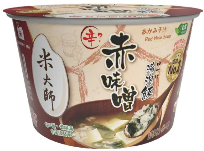 master mi 米大師 湯泡飯 赤味噌, 1個, 210g