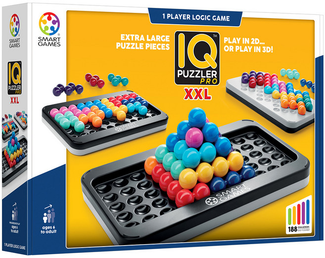 SMART GAMES XXL IQ 變形大挑戰, 混合顏色, 1盒
