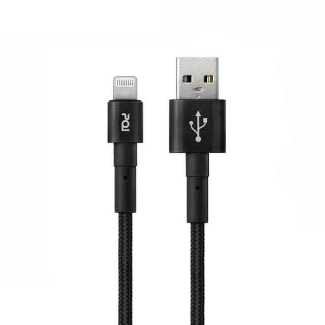 pqi 勁永 USB-A-Lightning 編織充電線, 恆星黑 Stellar Black, 1條, 100cm