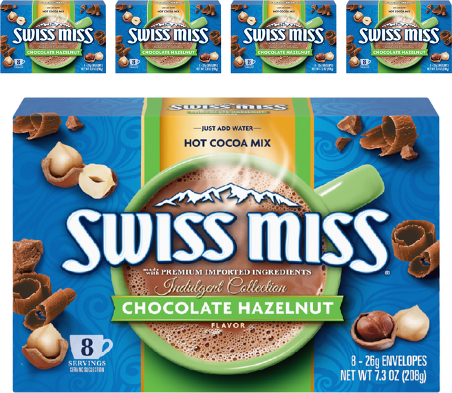 SWISS MISS 義式榛果可可粉, 26g, 8包, 5盒
