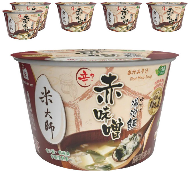 master mi 米大師 湯泡飯 赤味噌, 6個, 210g