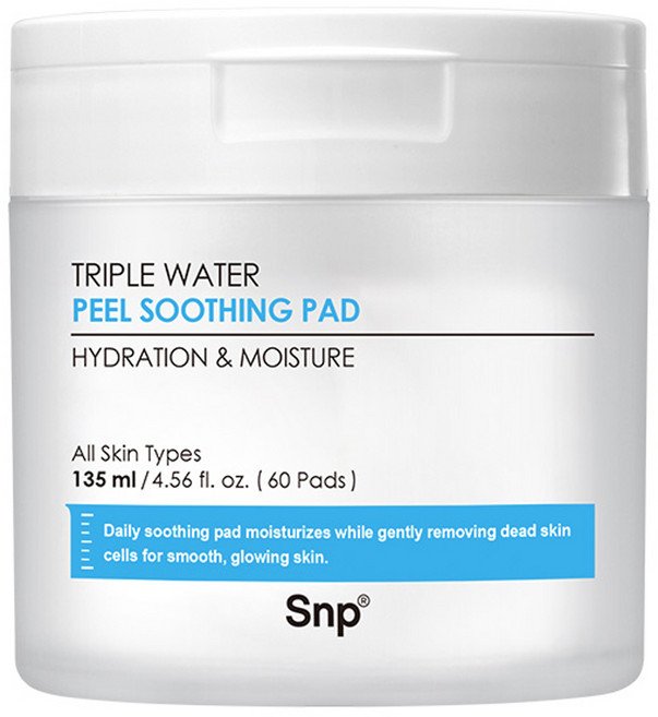 에스엔피 트리플 워터 필 수딩 패드 135ml, 60매입, 1개