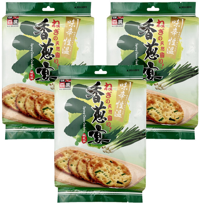 AJI OKASHI 味覺百撰 香蔥宴鹹脆餅 310g, 3包