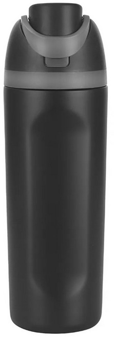 AHOYE 不鏽鋼彈蓋雙飲口保冰保溫瓶, 1個, 710ml, 黑色