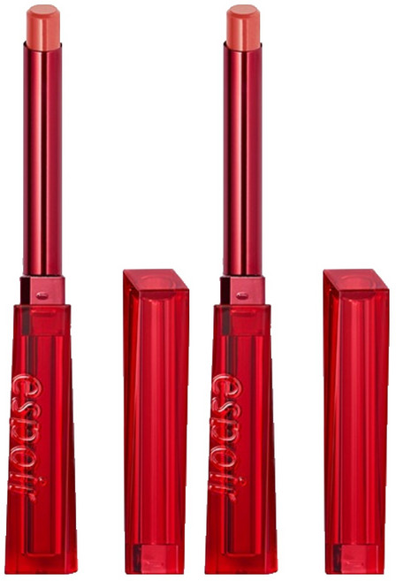 에스쁘아 더슬릭 립스틱 크림매트, 4호 이브, 0.9g, 2개