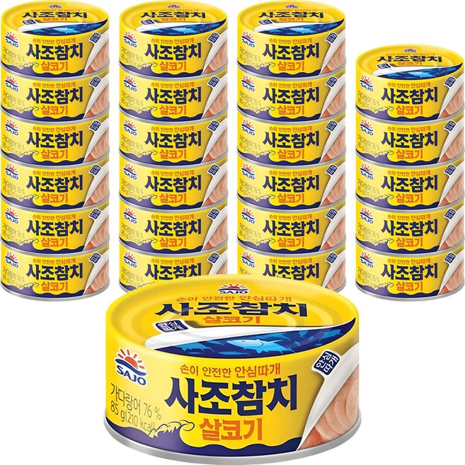 사조참치 안심따개 살코기, 85g, 24개