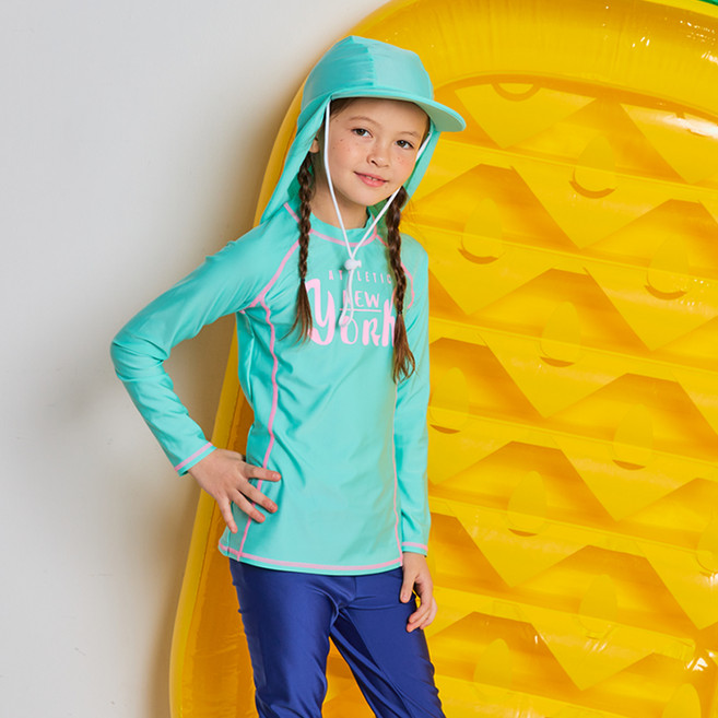 아이스샌드 여아용 주니어 래쉬가드 3종세트 BR-30105