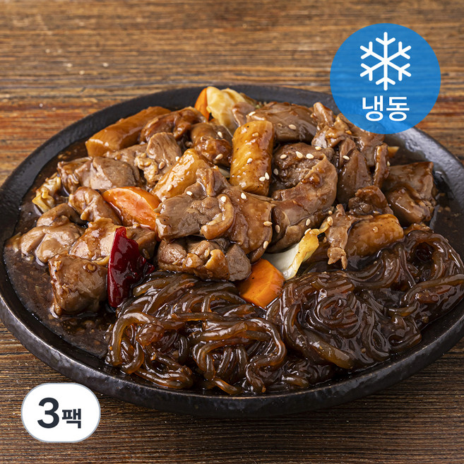 청춘불판 순살 안동찜닭 (냉동), 900g, 3팩