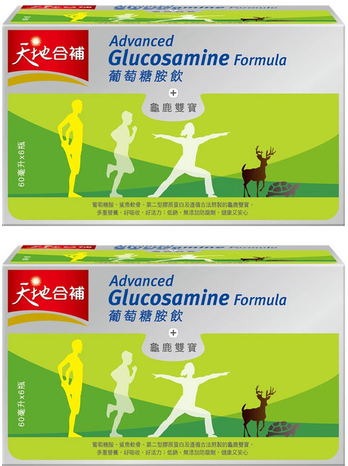 天地合補 葡萄糖胺飲禮盒, 12罐, 60ml, 2盒