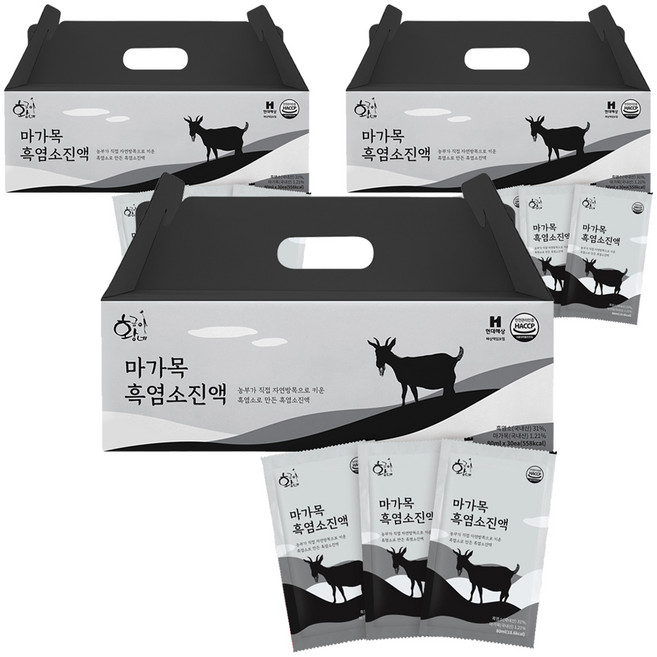 황금이네 마가목 흑염소진액, 2.4L, 3개