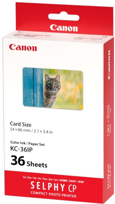 캐논 셀피 인화지 일반용지 KC-36IP, 2X3, 36개