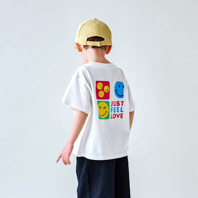 월튼키즈 아동용 러브스마일 티셔츠