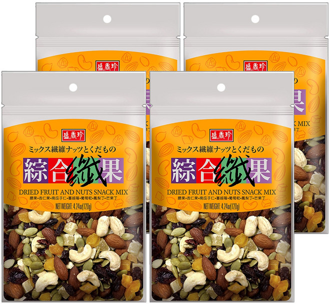 盛香珍 綜合纖果, 120g, 4包