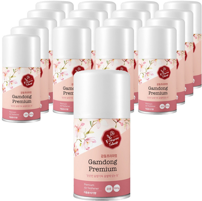 감동 프리미엄 자동분사기 향캔, 180g, 18개, 플라워샵