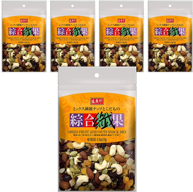 盛香珍 綜合纖果, 120g, 5包