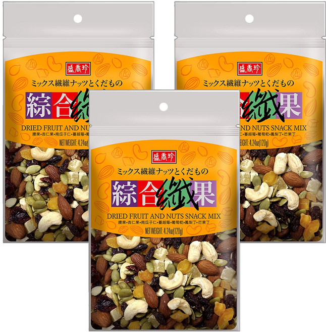 盛香珍 綜合纖果, 120g, 3包
